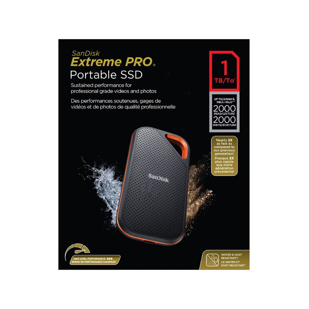 Sandisk SSD Portable Extreme Pro 1TB 2000mb/s E81 Sandisk SSD Portable Extreme Pro 1TB 2000mb/s E81